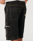 Rip Curl Mens Search Series Denim 23"Cargo Walkshorts - Washed Black