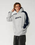 Rip Curl Mens Archive Panel Hoodie Fleece - Grey Marle