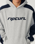 Rip Curl Mens Archive Panel Hoodie Fleece - Grey Marle