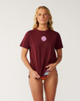 Rip Curl Womens Icons Of Surf Relaxed T-Shirt - Dark Plum
