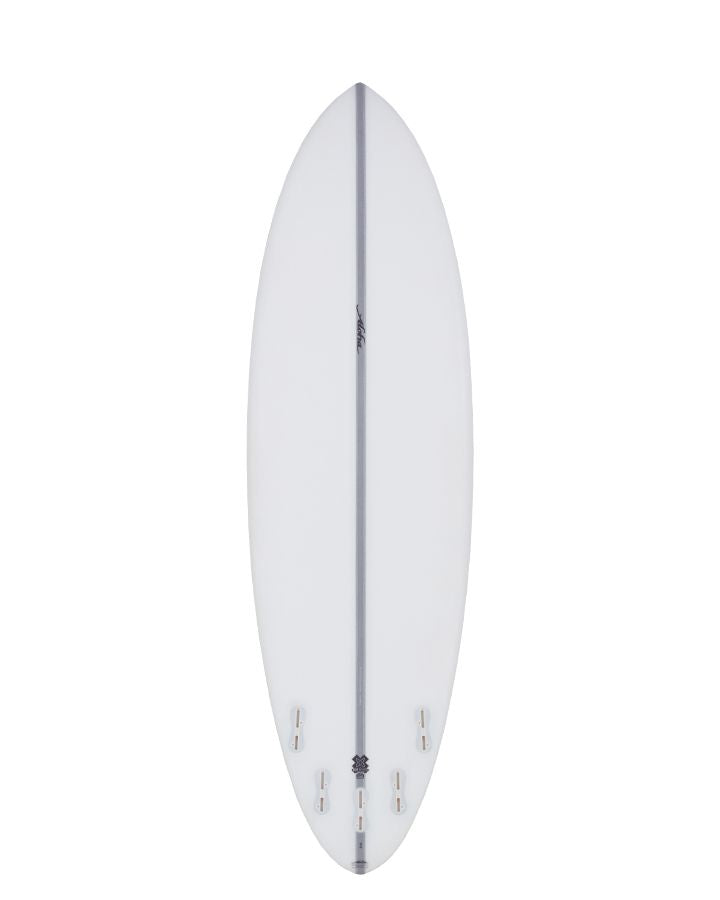 6&#39;3 Aloha Skipper 5F (Future) Surfboard - Shadow Force - Clear/Metal Stringer - ManGo Surfing
