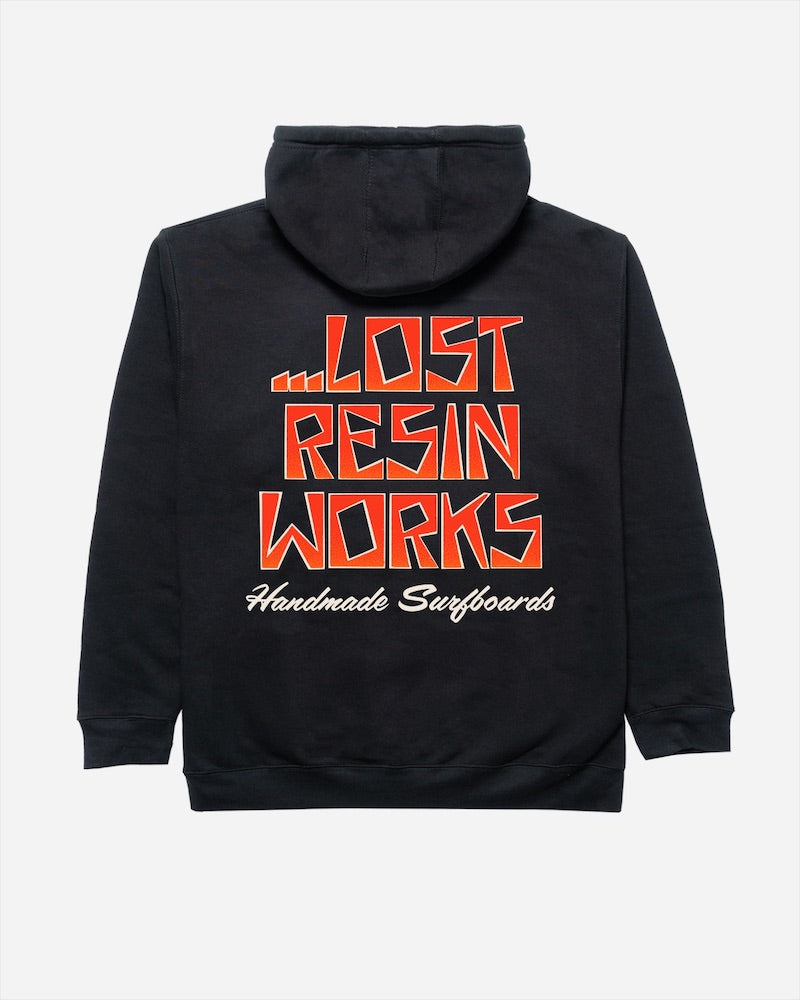 Lost Mens Handmade Heavyweight Hoodie - Black - ManGo Surfing
