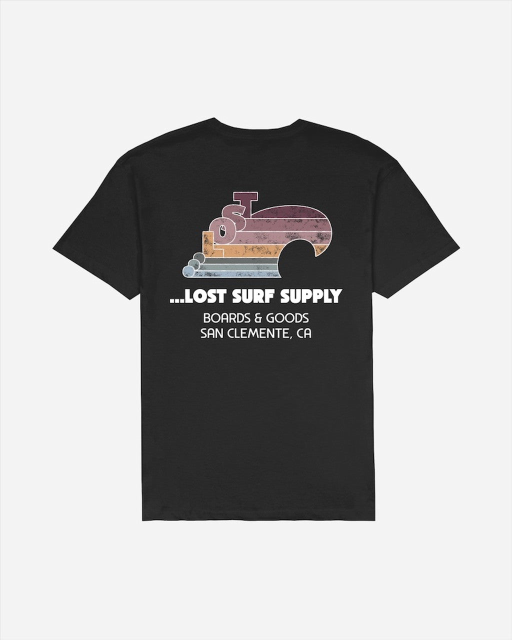 Lost Mens Big Wave T-Shirt - Black - ManGo Surfing