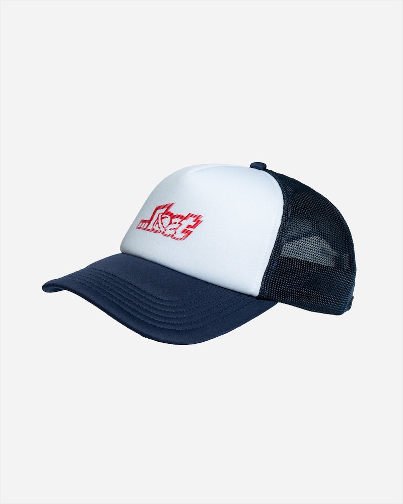 Lost Mens Pro-Formance Trucker Hat - One Size - Navy With Fire - ManGo Surfing