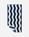 Slowtide Stripe Premium Woven Towel - Deep Pool - ManGo Surfing