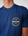 Rip Curl Mens Staple Standard T-Shirt - Light Navy