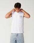 Rip Curl Mens Staple Muscle Sleeveless T-Shirt - White