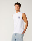 Rip Curl Mens Staple Muscle Sleeveless T-Shirt - White