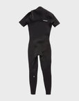 2/2mm Short Sleeve Chest Zip Full Wetsuit - Mens Wetsuit - Black - ManGo Surfing