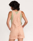 RVCA Womens Drea Short Overalls - Clay