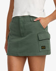 RVCA Womens Dayshift Skort - Fir Green - ManGo Surfing