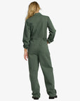 RVCA Womens Dayshift Boiler Suit Jumpsuit - Fir Green - ManGo Surfing