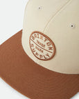 Brixton Oath III Snapback Cap - Khaki/Caramel