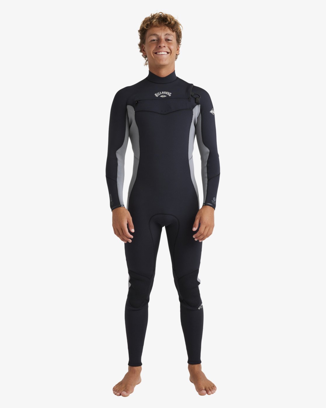Billabong Mens 3/2 Absolute Natural Chest Zip GBS Wetsuit - Alloy - ManGo Surfing