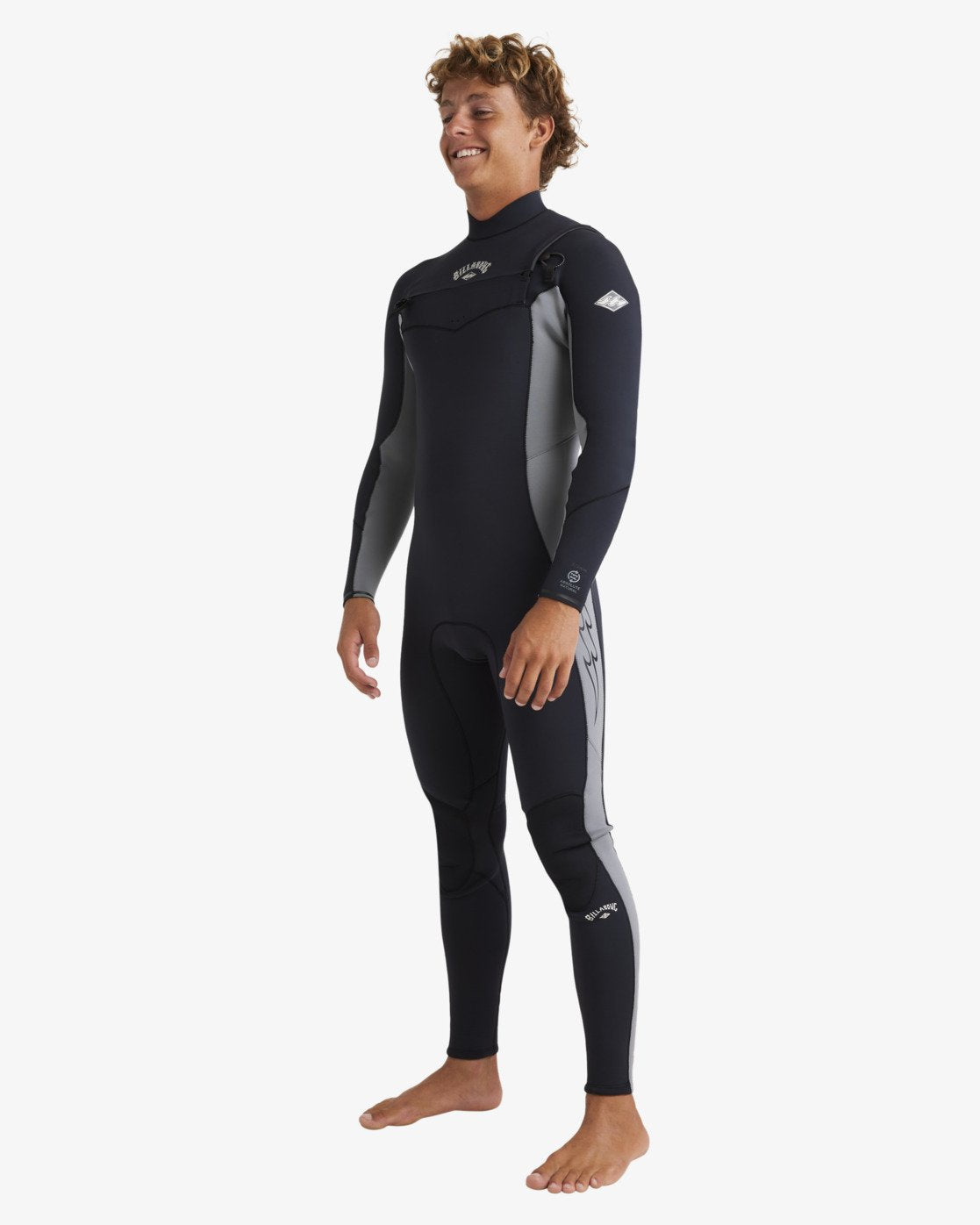 Billabong Mens 3/2 Absolute Natural Chest Zip GBS Wetsuit - Alloy - ManGo Surfing