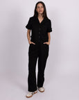 Rusty Womens Margot Jumpsuit - Black - ManGo Surfing