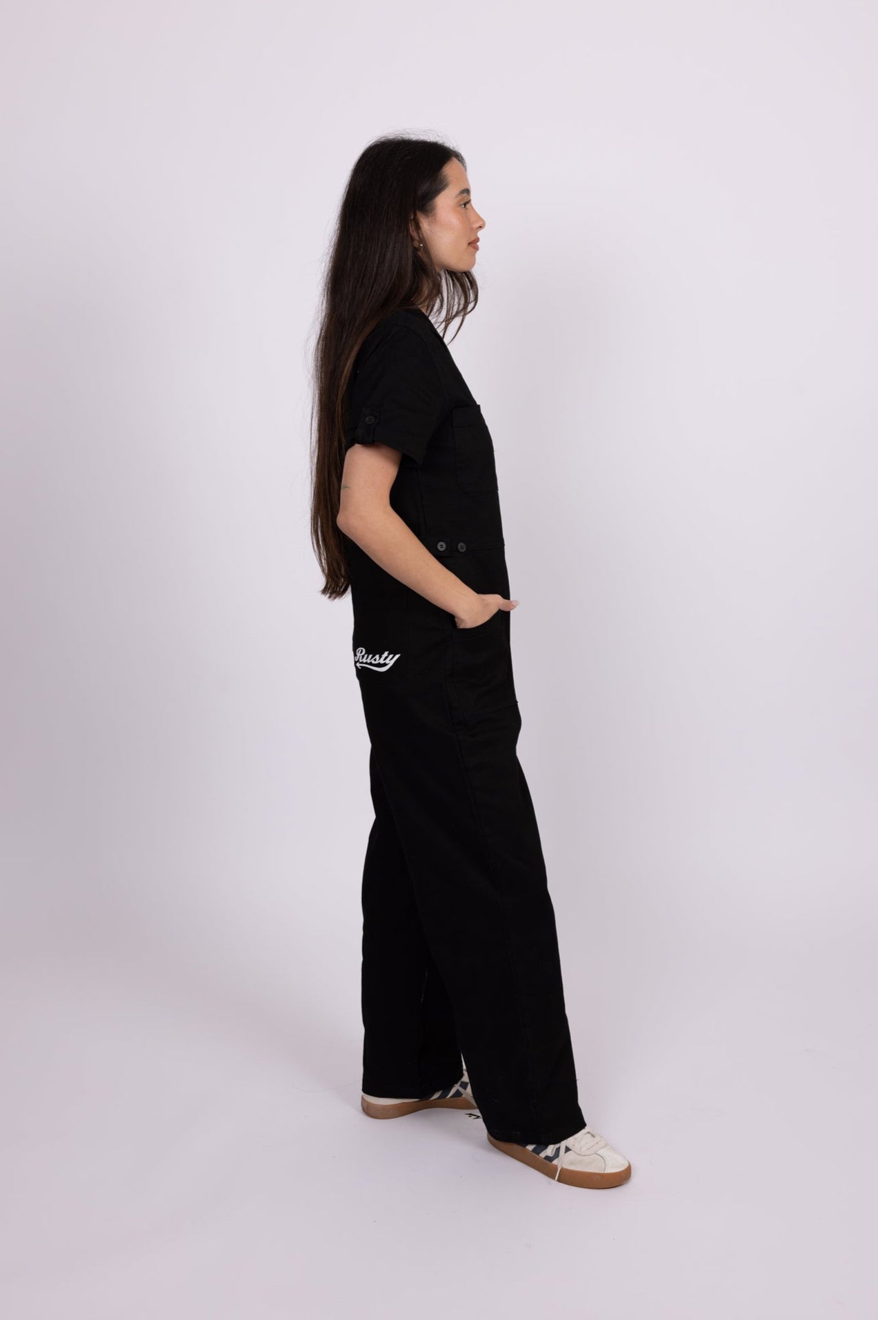 Rusty Womens Margot Jumpsuit - Black - ManGo Surfing