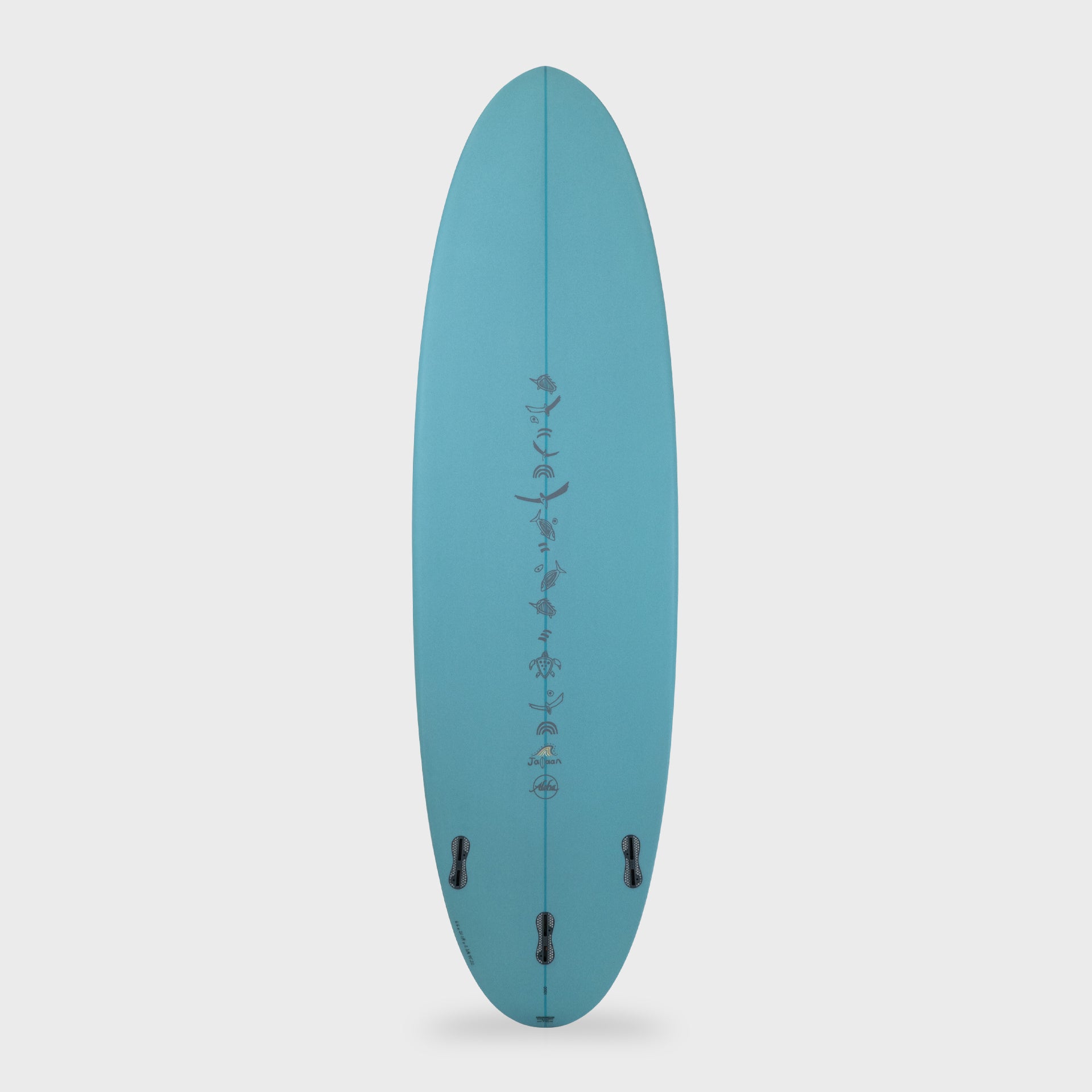 7&#39;0 Jalaan Peanut PU Mid Length - Aqua - FCS II - ManGo Surfing