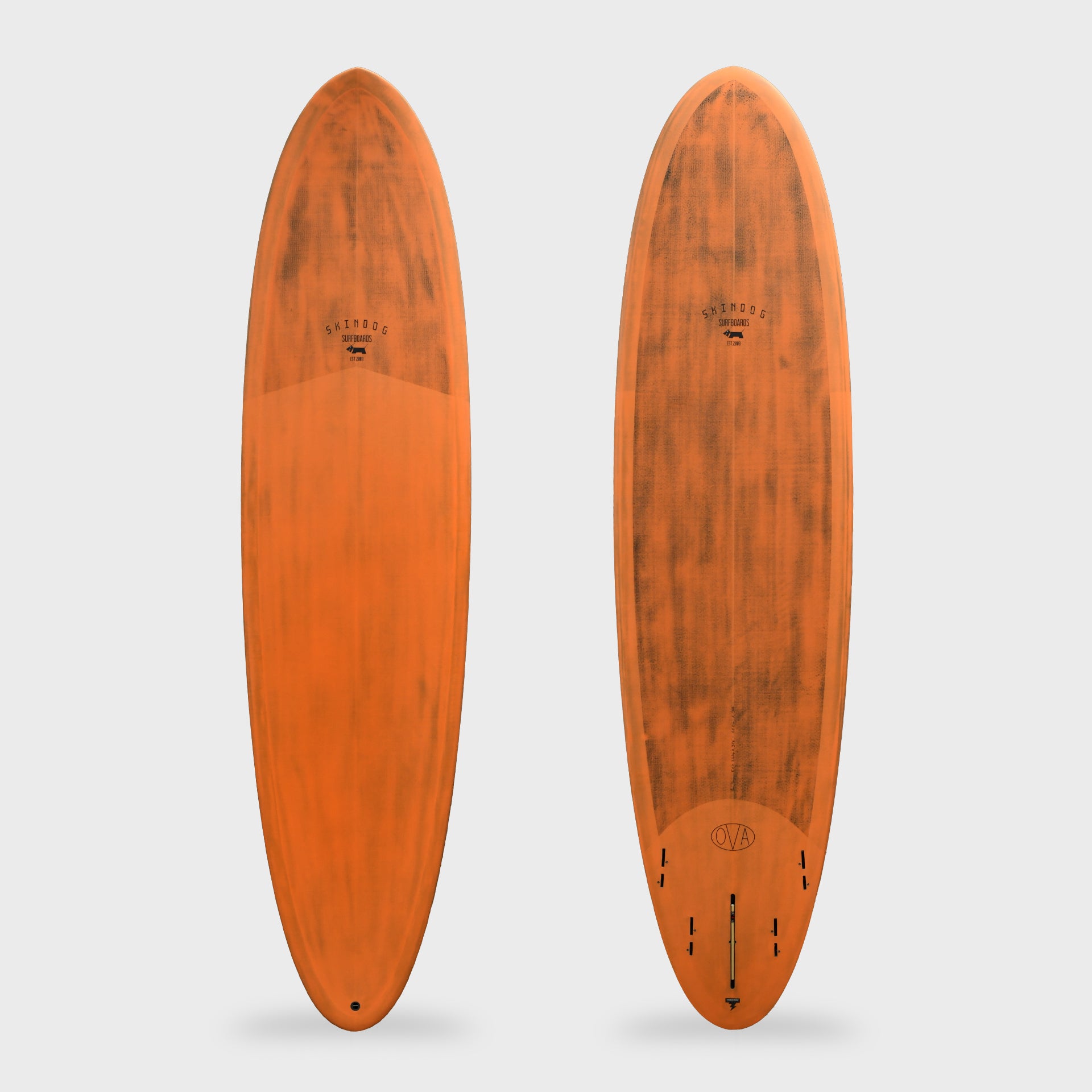 8'0 Thunderbolt Carbon x Skindog Ova - Orange - ManGo Surfing