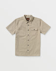 Volcom Mens Trade Stone Shirt - Light Khaki - ManGo Surfing