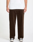 Volcom Mens Kraftsman Corduroy Trousers - Brown Stone
