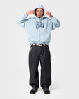 Rusty Mens Revolt Zip Through Waffle Hoodie - Sky Blue