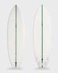 Aloha S Flyer 5F FCSII Shadow Force Surfboard - 6'6 - Clear/Aqua Stringer