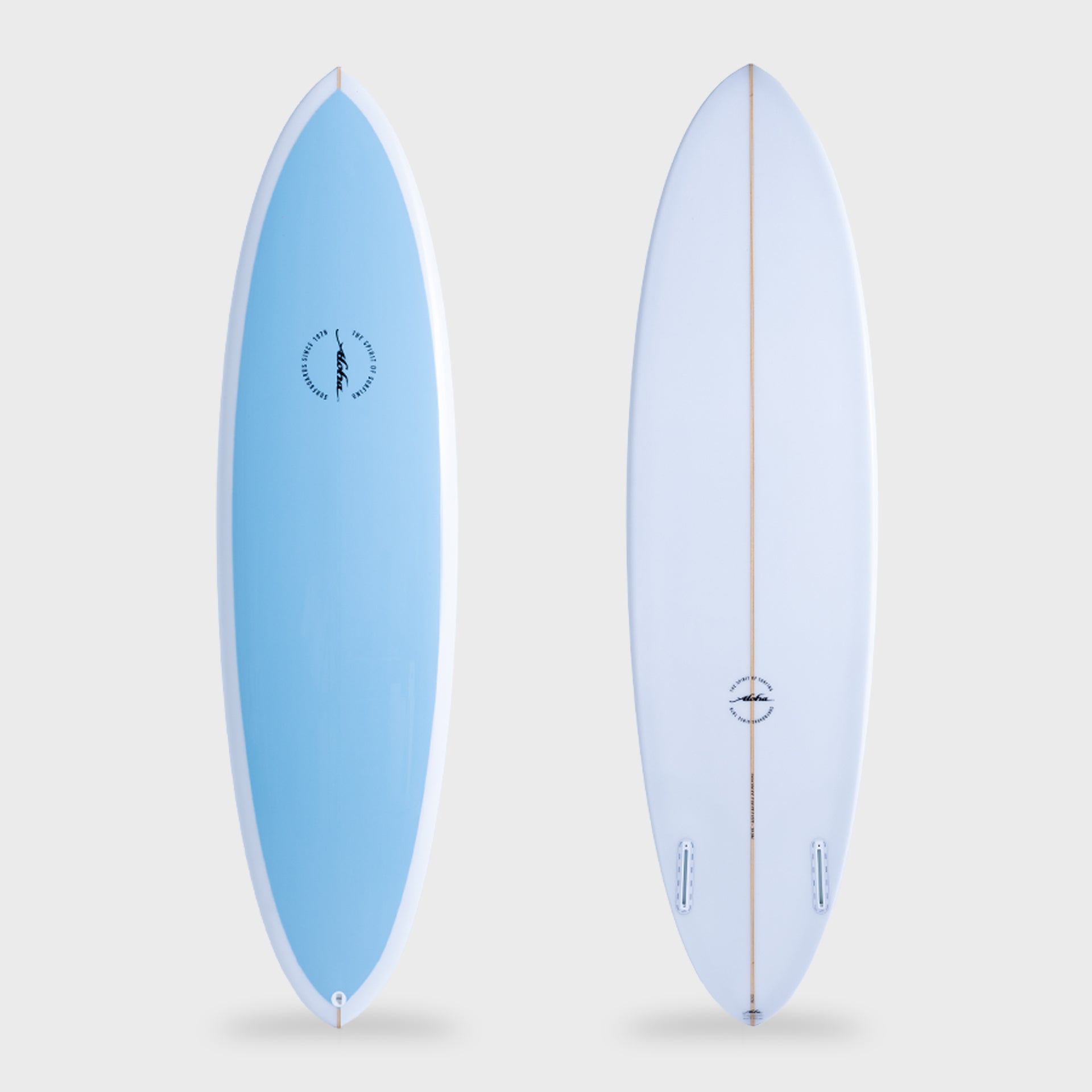 Aloha Twin Pin PU Tint Polish Surfboard 3F (Future) - Sky – ManGo