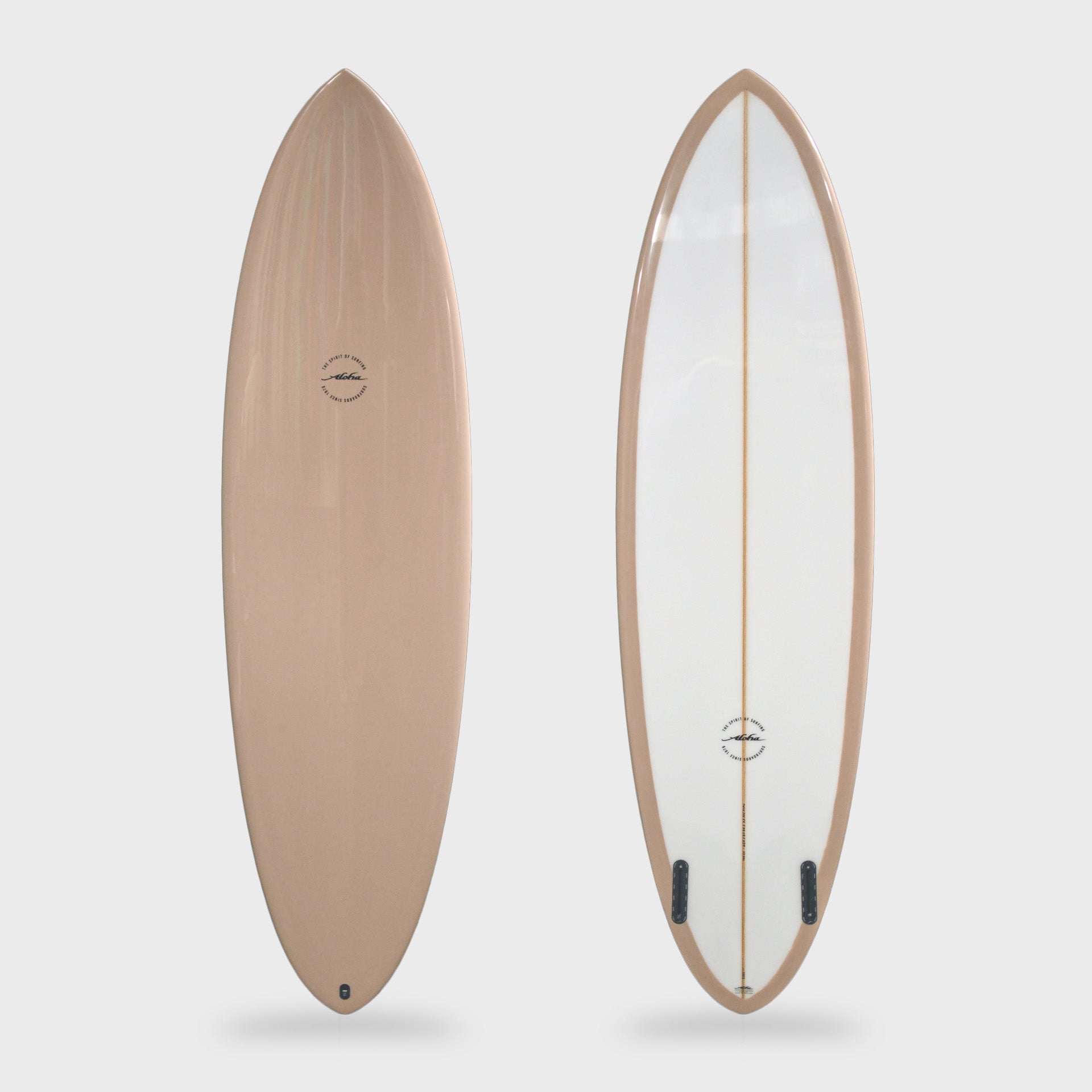 Aloha Twin Pin PU Tint Polish Surfboard 3F (Future) - Mushroom