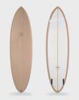 Aloha Twin Pin - 6'6 x 20 1/8 x 2 5/8 - 37 Ltrs - Futures - Mushroom - Ex-Display
