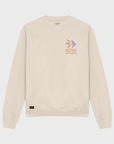 Aloha Womens Over the Bay Long Sleeve Crew Sweatshirt - Natural Stone