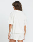Volcom Womens Sun Stunner Short Sleeve Shirt - Bone - ManGo Surfing