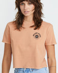 Volcom Womens Dial T-Shirt - Sand Brown - ManGo Surfing