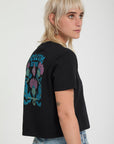 Volcom Womens Dial Crop T-Shirt - Black