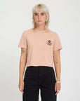 Volcom Womens Dial Crop T-Shirt - Misty Rose