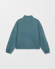 Volcom Womens Stone Soft Quarter Zip Sweatshirt - Emerald Green