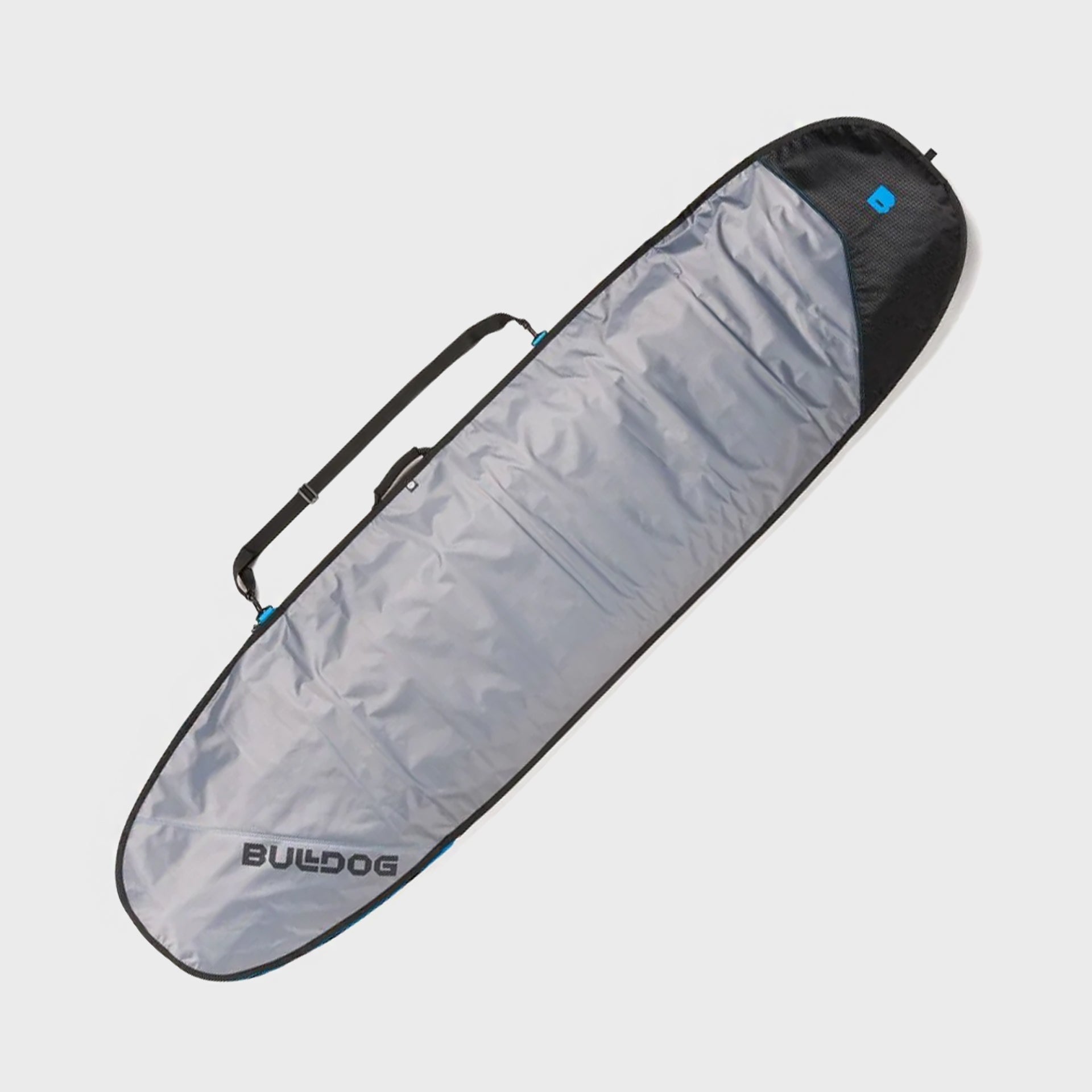 Bulldog Essentials Mini Mal Surfboard Bag - Grey/Cyan - Collect in store only - ManGo Surfing