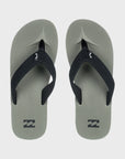 Billabong Mens All Day Canvas Flip-Flops - Military