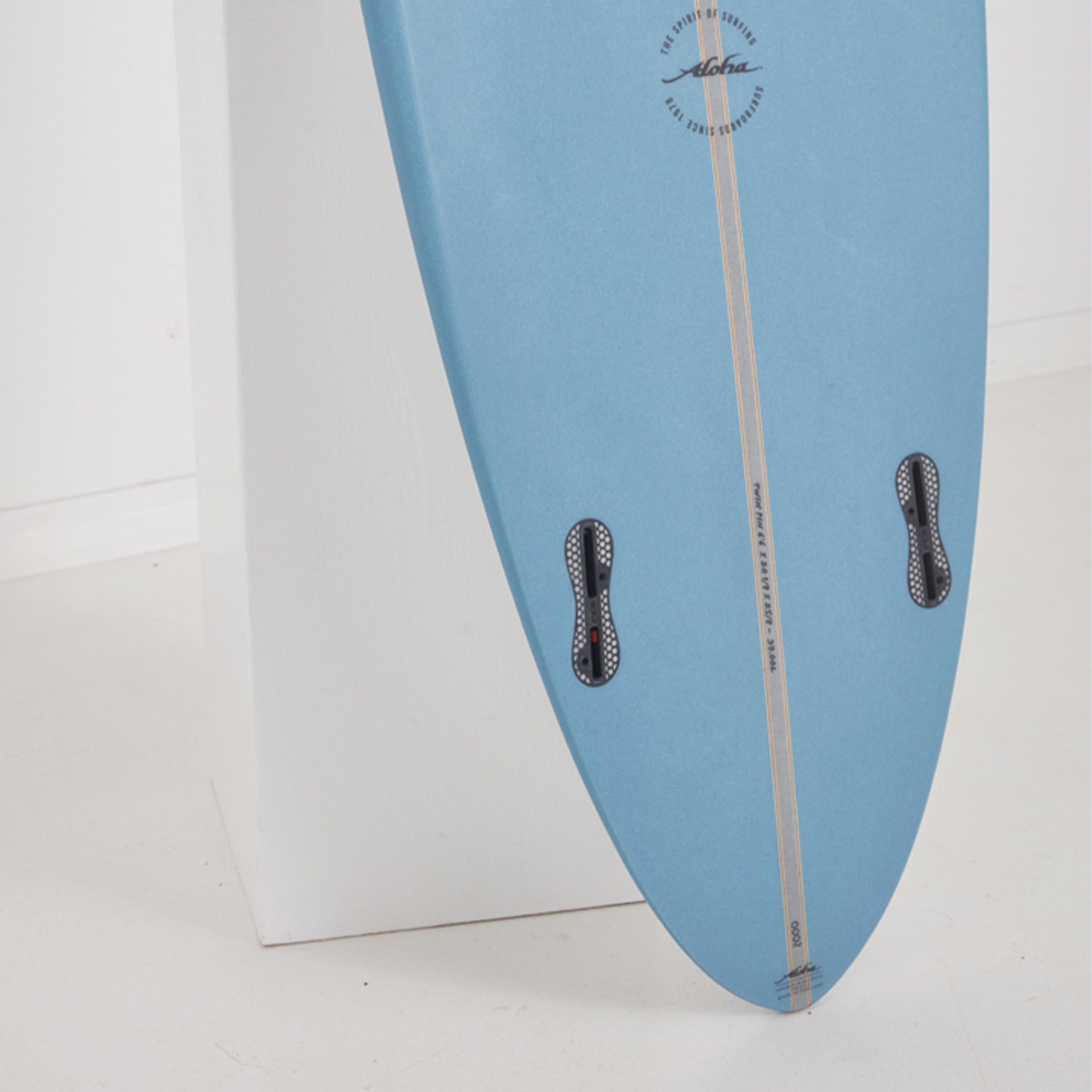 Aloha Twin Pin PU PVCP Surfboard (FCSII) - Blue – ManGo Surfing