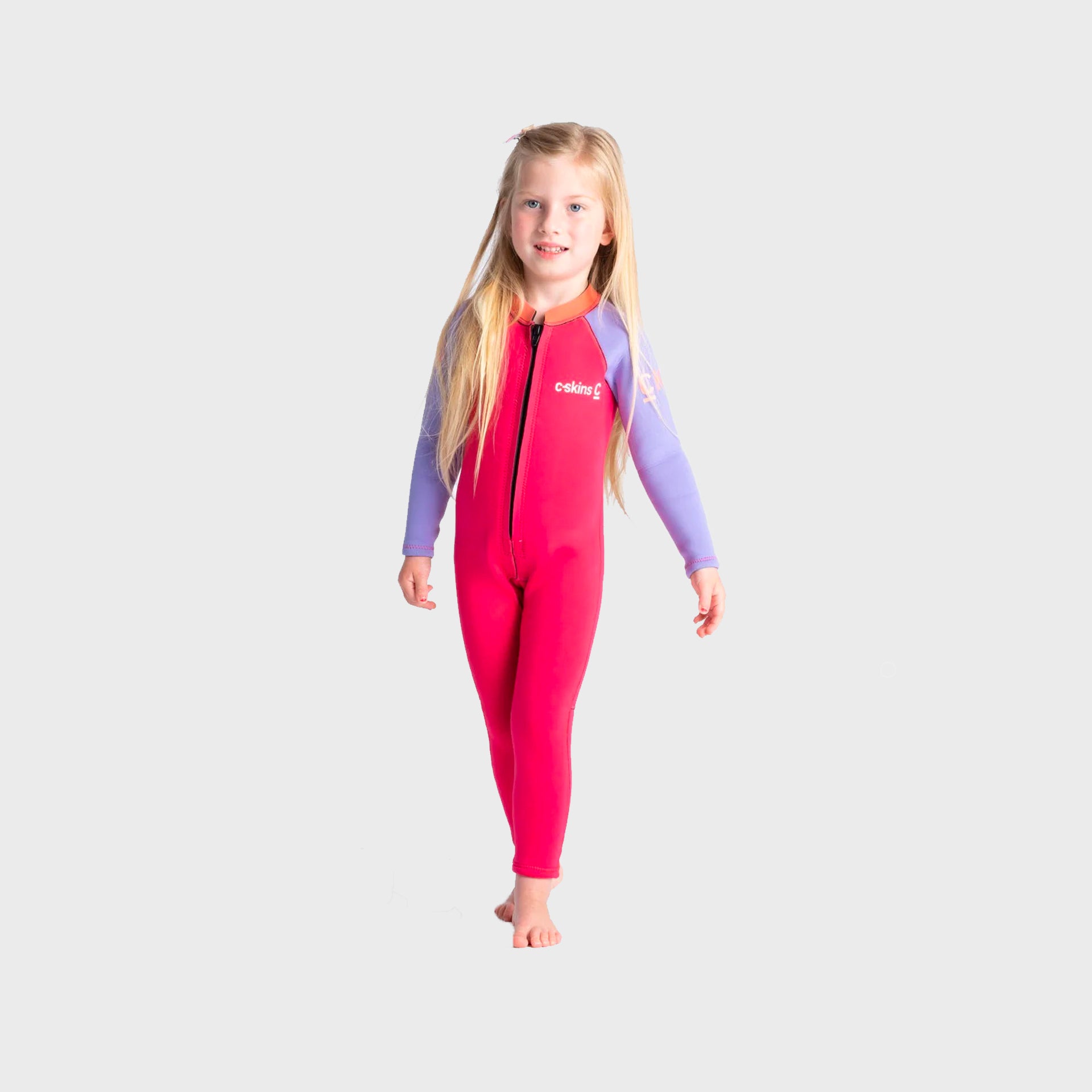 C-Skins C-KID Baby Steamer Wetsuit - Coral/Lilac/Bright Coral - ManGo Surfing