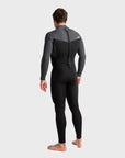 C-Skins Session 3/2mm Mens Back Zip Wetsuit - Black Charcoal Diamond - ManGo Surfing