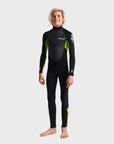 C-Skins Element 3/2 Junior Wetsuit - Black/Lime/Multi - ManGo Surfing