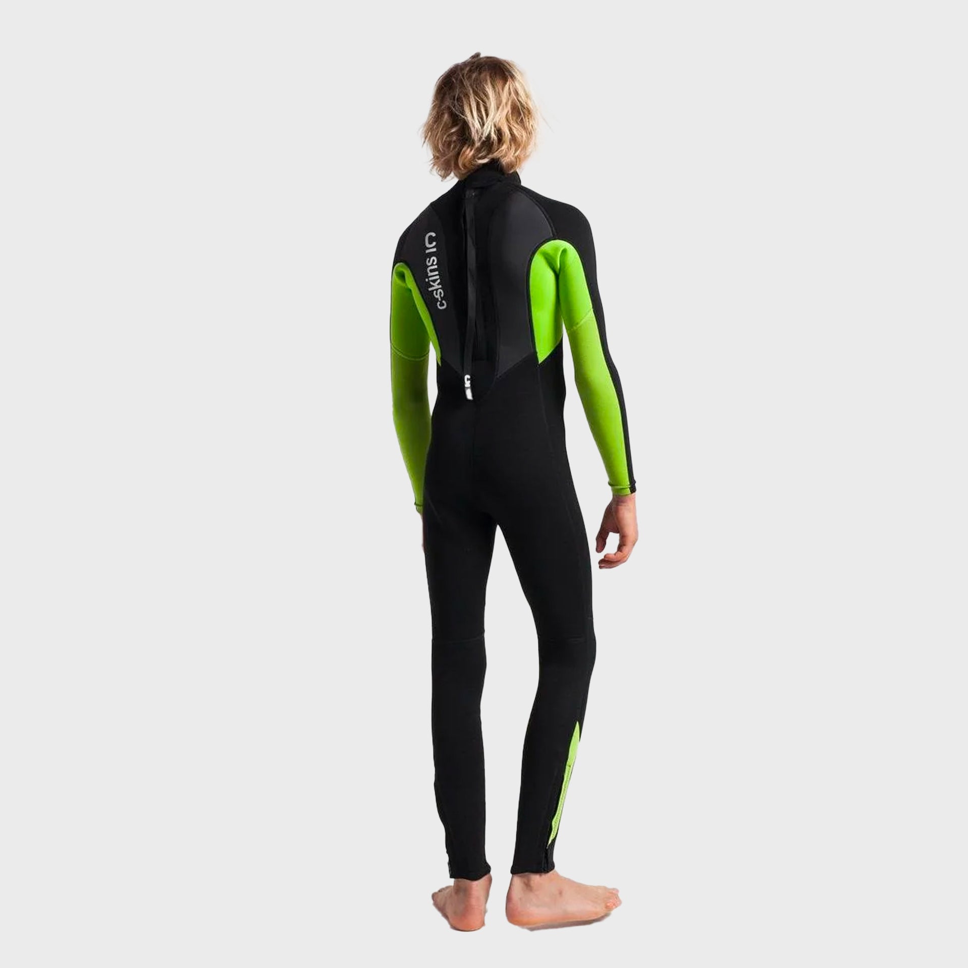 C-Skins Element 3/2 Junior Wetsuit - Black/Lime/Multi - ManGo Surfing