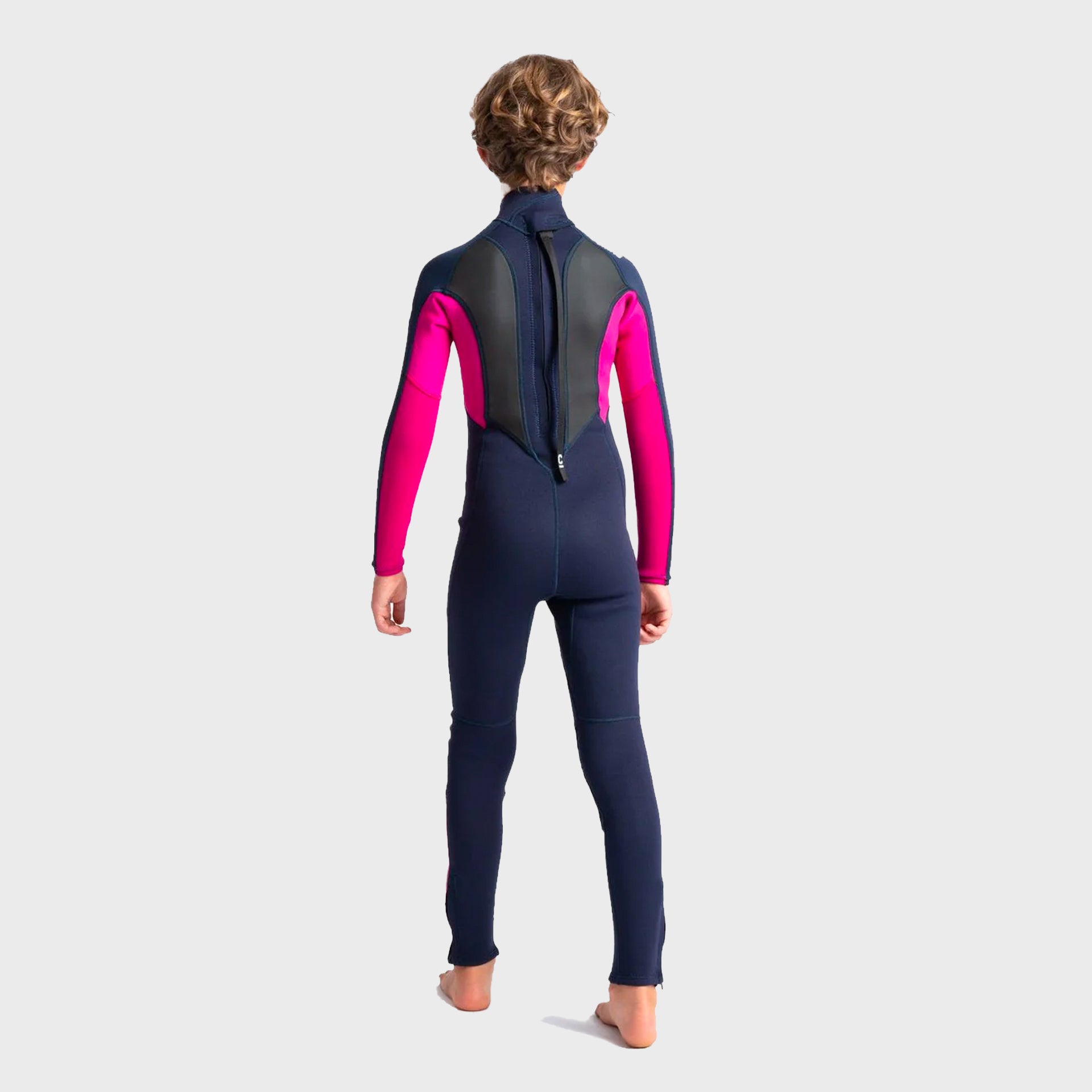 C-Skins Element 3/2 Junior Kids Wetsuit - Slate/Magenta/Multi - ManGo Surfing