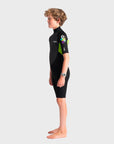 C-Skins Element 3/2 Junior Shortie Wetsuit - Black/Lime Multi - ManGo Surfing
