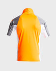 C-Skins Junior Short Sleeve Rash X Vest - Flo Orange/White/Deep Grey - ManGo Surfing