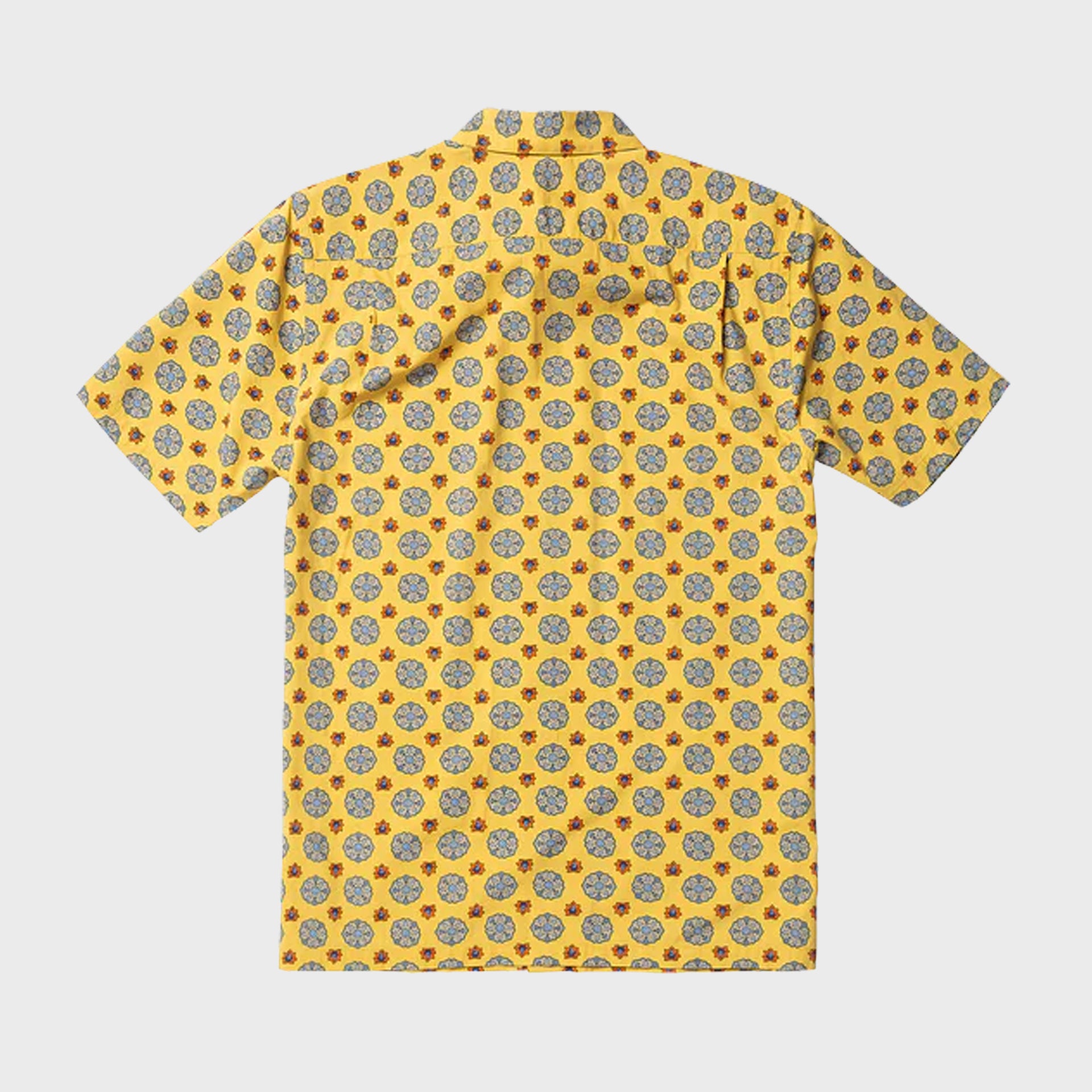 Captain Fin Mens Paisley Pusher Short Sleeve Shirt - Mineral Yellow - ManGo Surfing