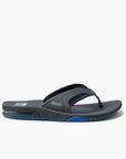 Reef Mens Fanning Flip Flops - Gunmetal/Ocean - ManGo Surfing