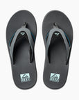 Reef Mens Fanning Flip Flops - Gunmetal/Ocean - ManGo Surfing