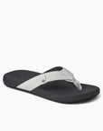 Reef Mens Cushion Phantom 2.0 Flip Flops - White/Charcoal - ManGo Surfing